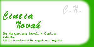 cintia novak business card
